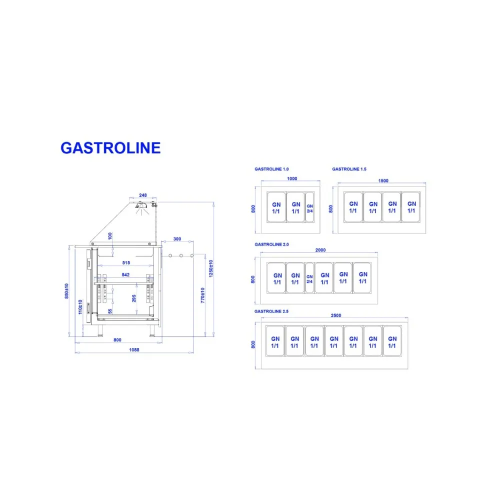 Bar à salade GASTROLINE 1000mm (GL107)