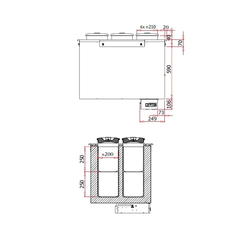 Distributeur de glace GELATO 2 900 mm REMOTE (GT200-c)