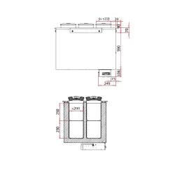 Distributeur de glace GELATO 2 900 mm REMOTE