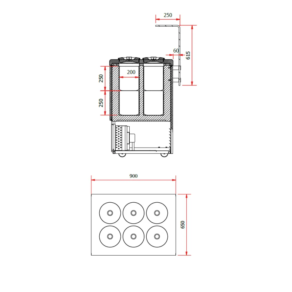 Distributeur de glace GELATO 2 900 mm (GT200)