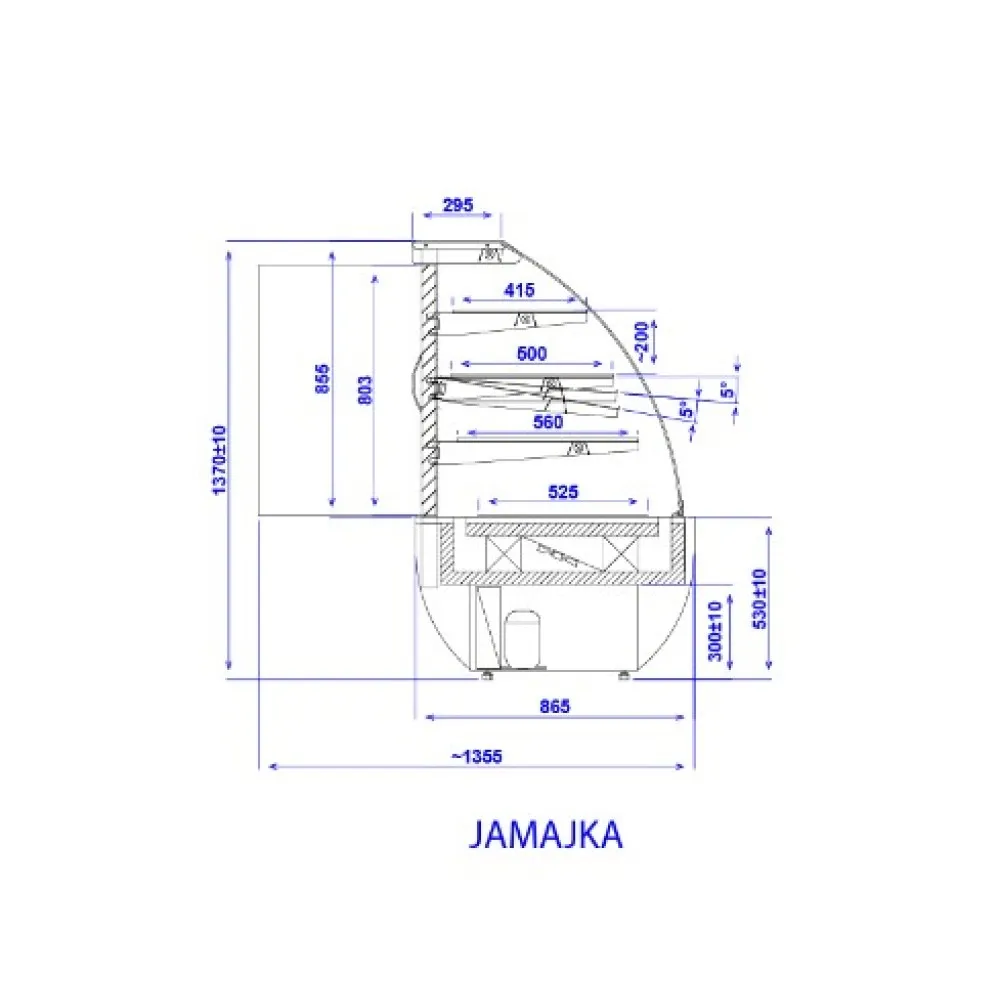 Warm showcase JAMAIKA 1310 mm REMOTE (JA101-c)
