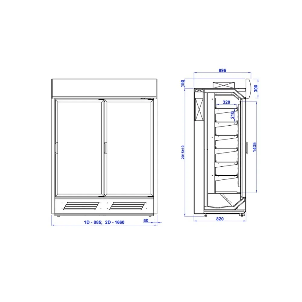 Présentoir congélateur KING AT M 1660mm (KG102MAT)