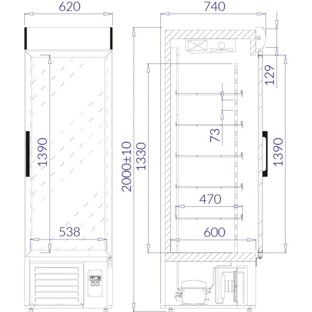 Refrigerator showcase EWA1 (EW100.1)