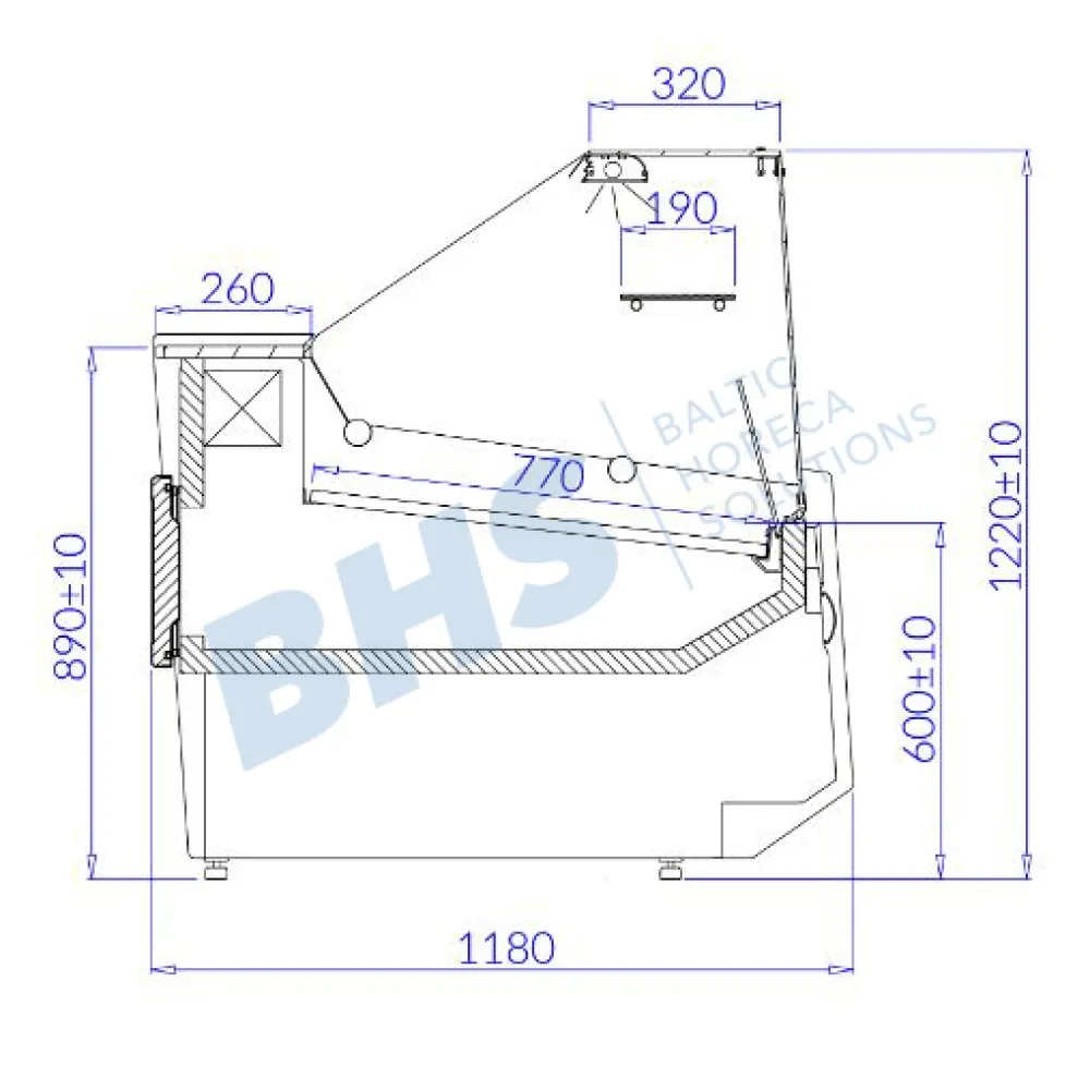 Vitrine froide LUZON 1.56 (BA240)