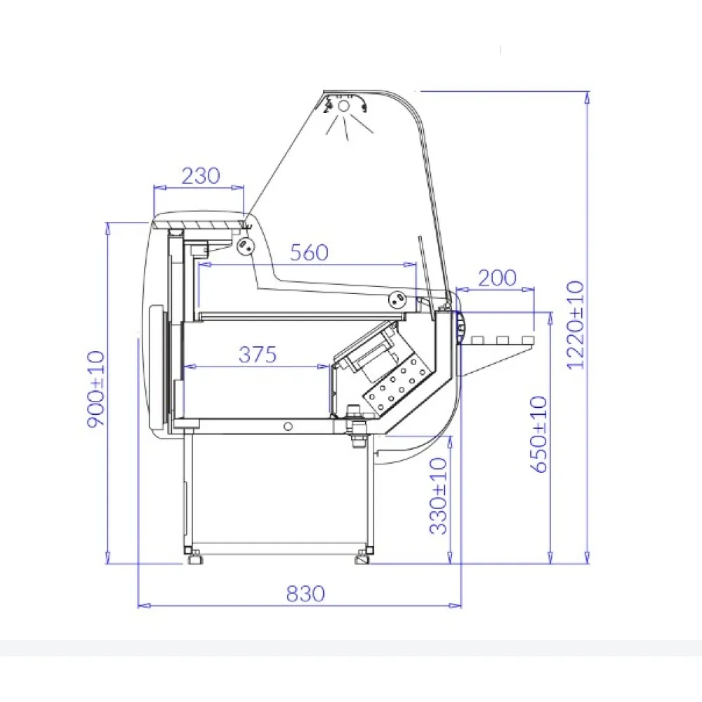 Vitrine froide MONIKA DEEP 1.5 (MO102WG)