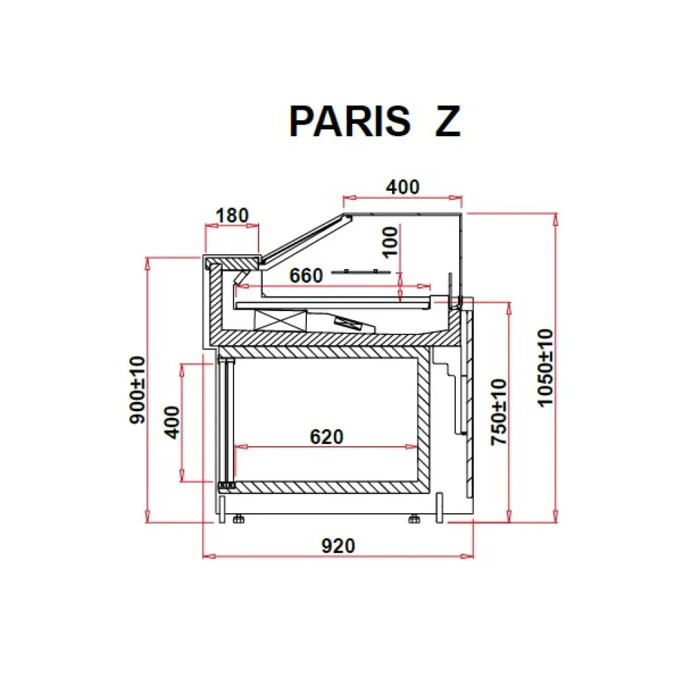 Confectionery showcase PARIS 0.94 Z (PRS120Z)