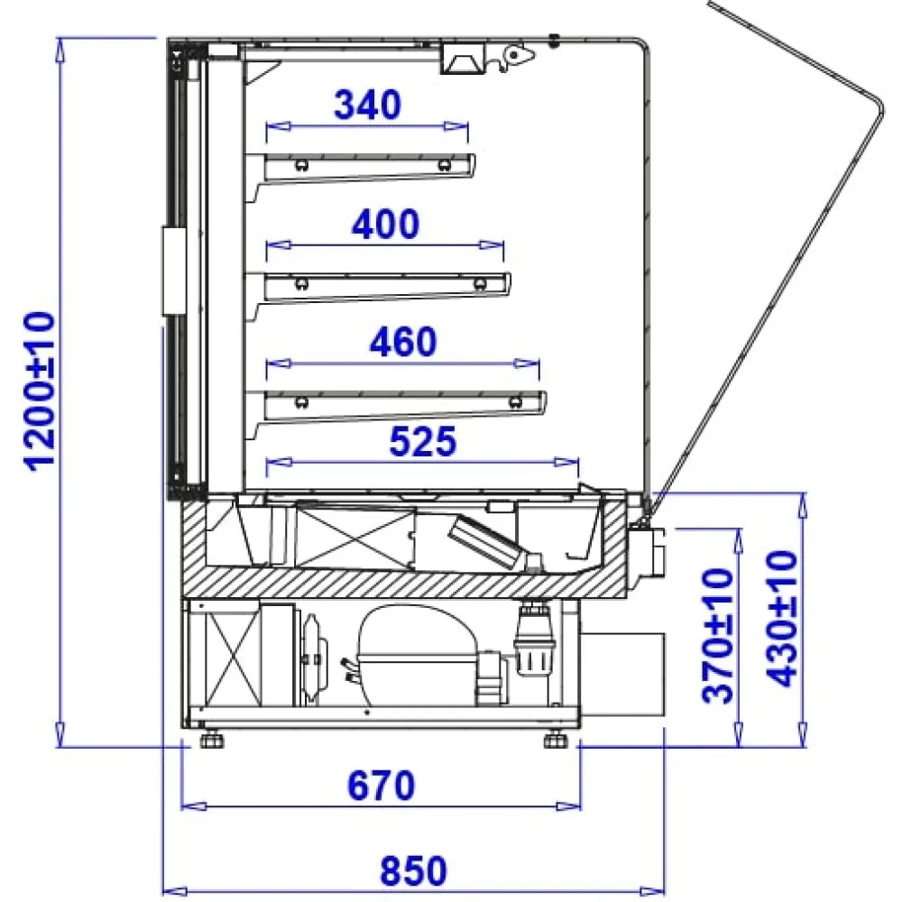 Confectionery showcase PASTELLA SWEET 0.6W (PSTS60W)