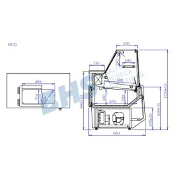 Vitrine froide PICO 0,98