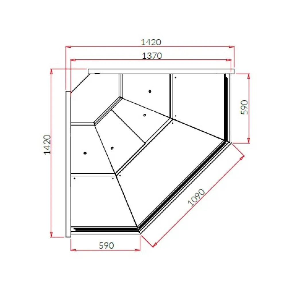 Cold showcase SAMOS DEEP NZ90 REMOTE (SA295WG-NZ90-c)