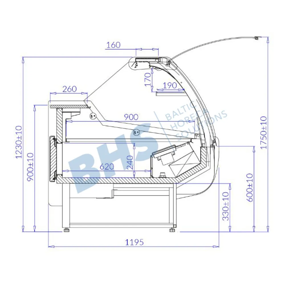 Cold showcase SANTIAGO DEEP 1.1WG (SA100WG)