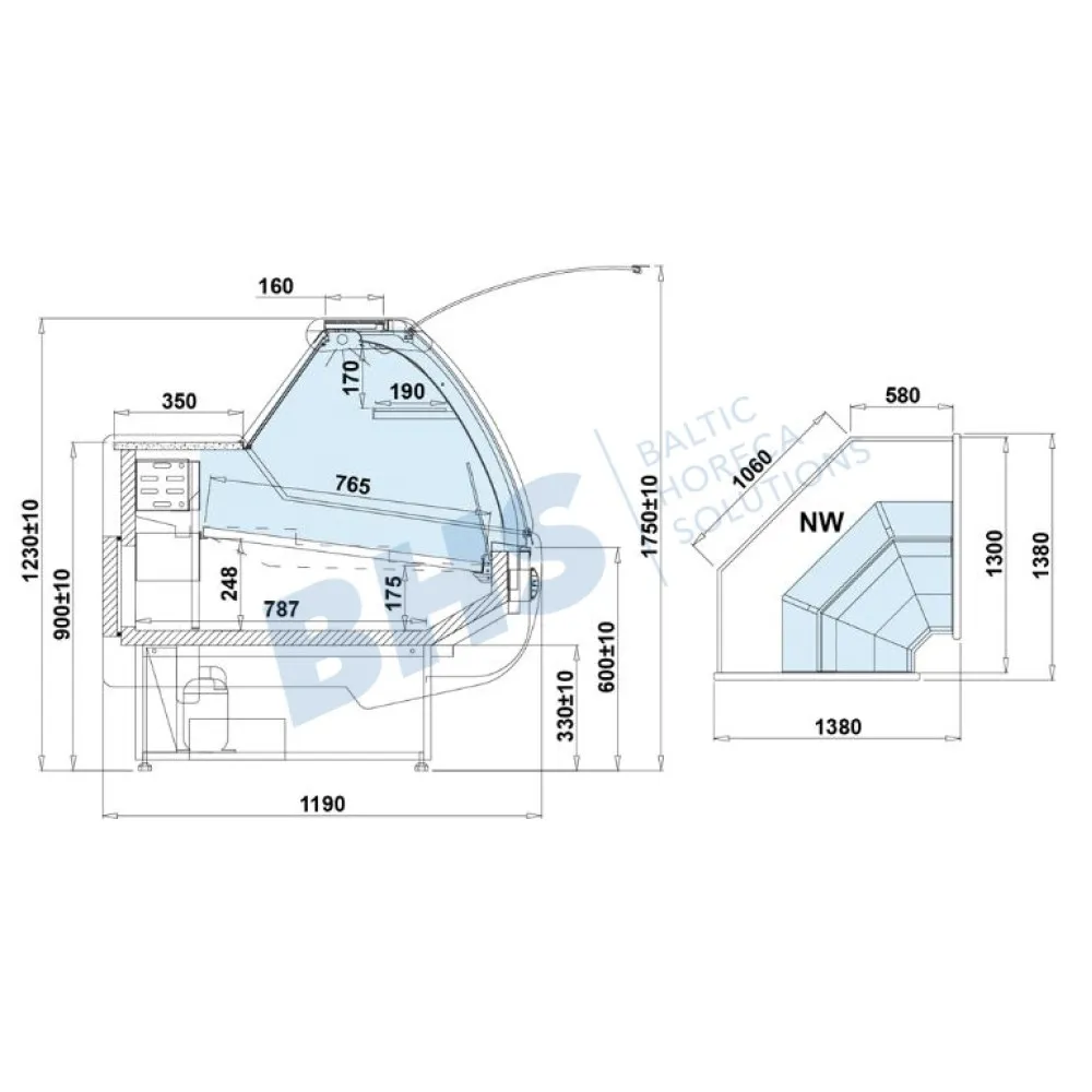 Cold showcase SANTIAGO NWS REMOTE (SA107-c)