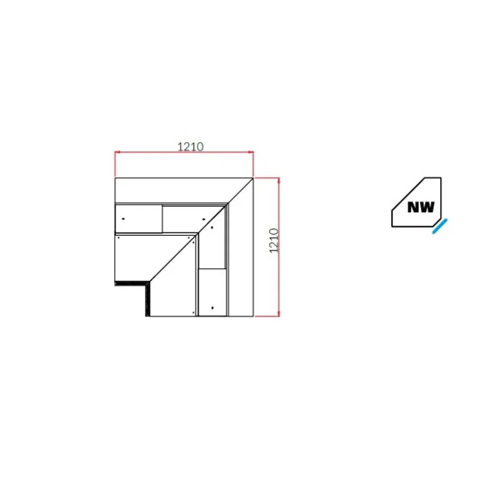 Inner corner SUMBA NW90 REMOTE (SU104-c)