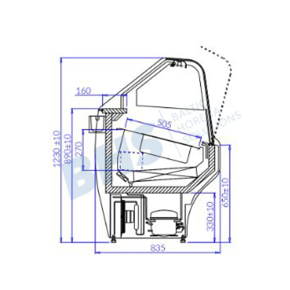 Vitrine à glace WOJTEK 1050 mm (WO100)
