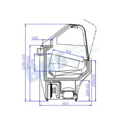 Vitrine à glace WOJTEK 1050 mm