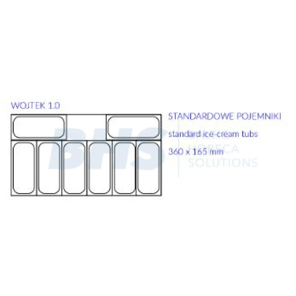 Vitrine à glace WOJTEK 1050 mm (WO100)