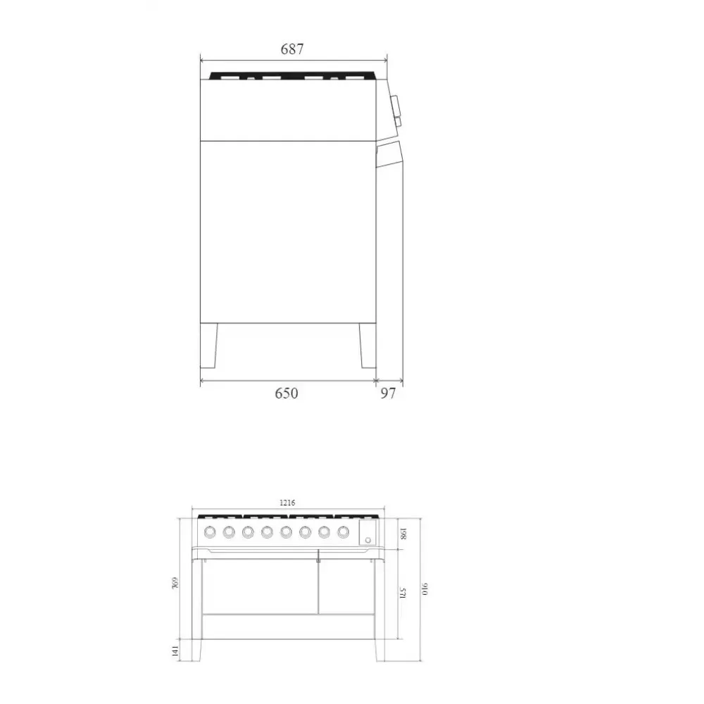 Induction Range Cooker Panoramagic PM12-MK (PMI127S3)