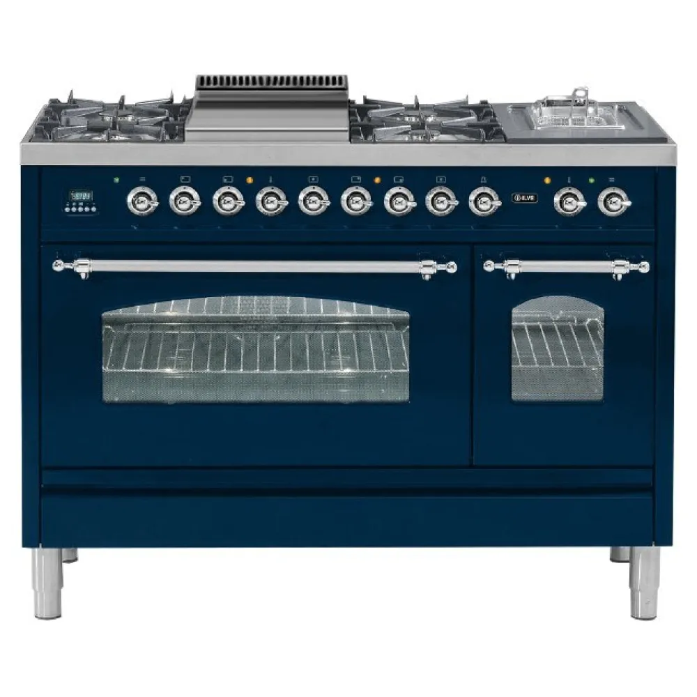 Cuisinière avec four Nostalgie P12FNE3 120 cm 8 feux avec plaque de cuisson
