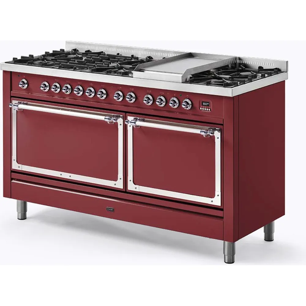 Cuisinière avec four Nostalgie 150 cm P15SNE3 7 ​​feux + 1 zone de cuisson étendue