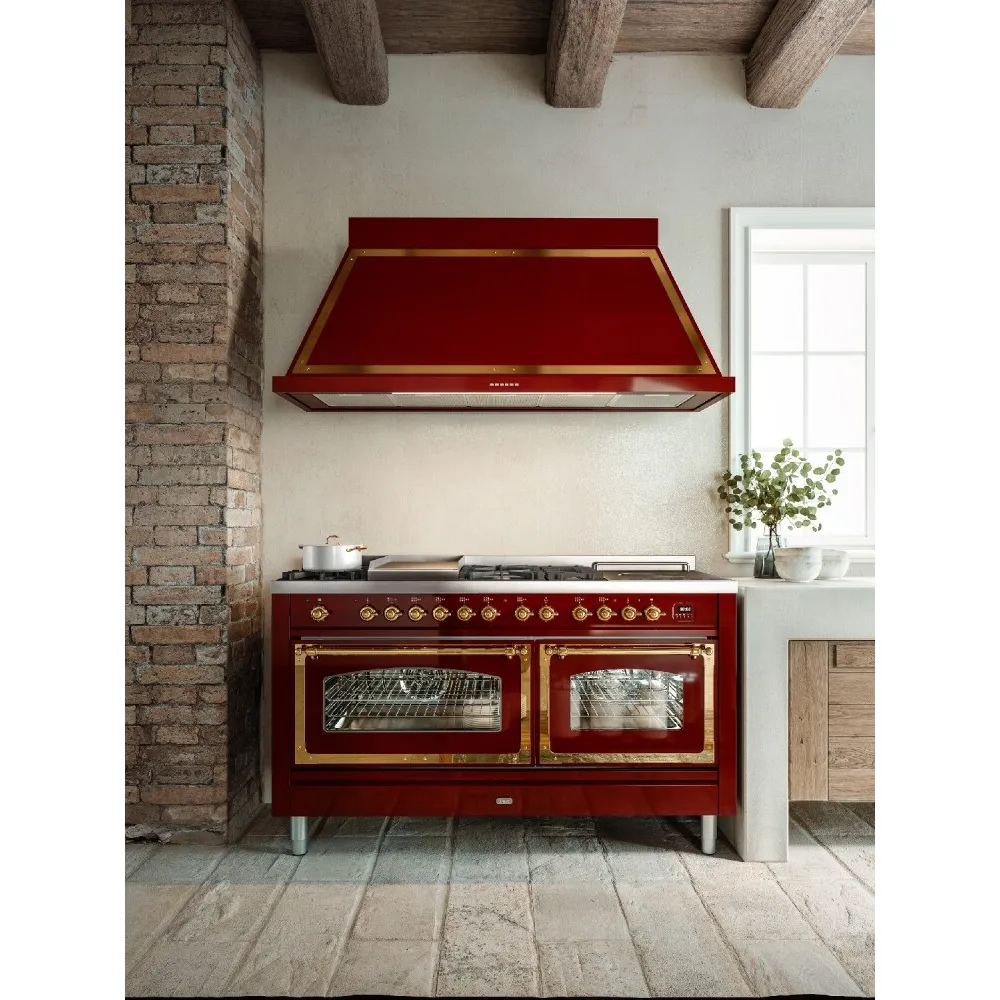 Cuisinière avec four Nostalgie 150 cm P15FSNE3 7 ​​feux avec double surface de cuisson et 1 zone de cuisson étendue