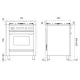 Cuisinière avec four Professional Plus 70 cm P07WE3 4 feux