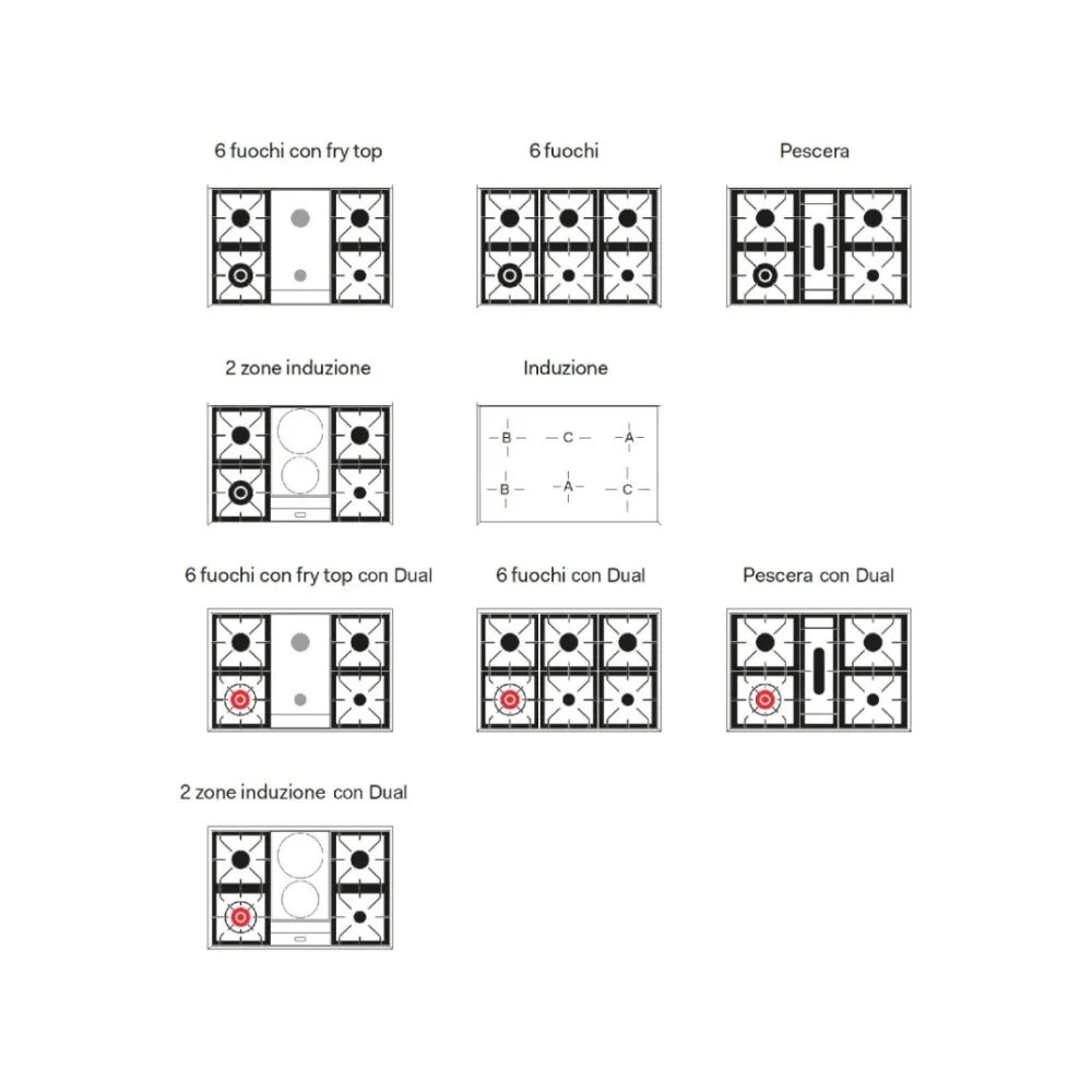 Cuisinière avec four Professional Plus 90 cm PI096WE3 induction