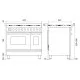 Cuisinière avec four Professional Plus 900 mm PD096WE3 6 feux