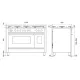 Cuisinière avec four Professional Plus 120 cm PI127WE3 induction
