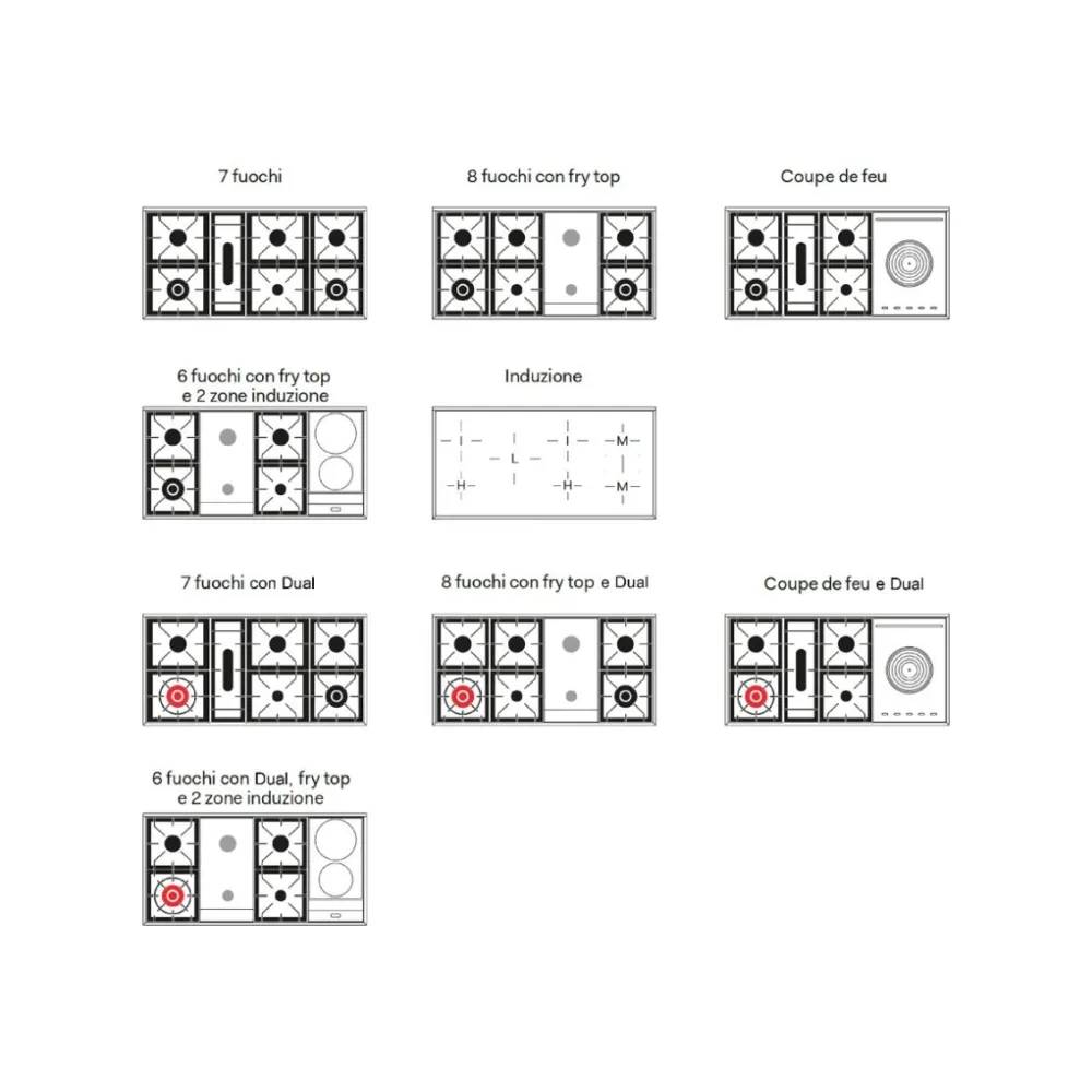 Cuisinière avec four Professional Plus 120 cm PI127WE3 induction