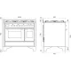 Cuisinière bi-énergie Ilve Majestic Milano MD10SDNE3 100 cm