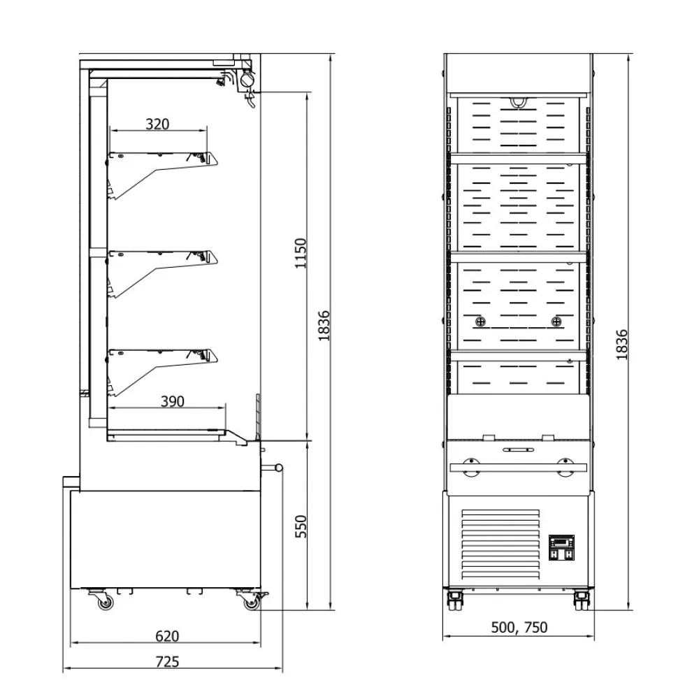 Vitrine Impulse VERDE 50 (R-1-VE-50)
