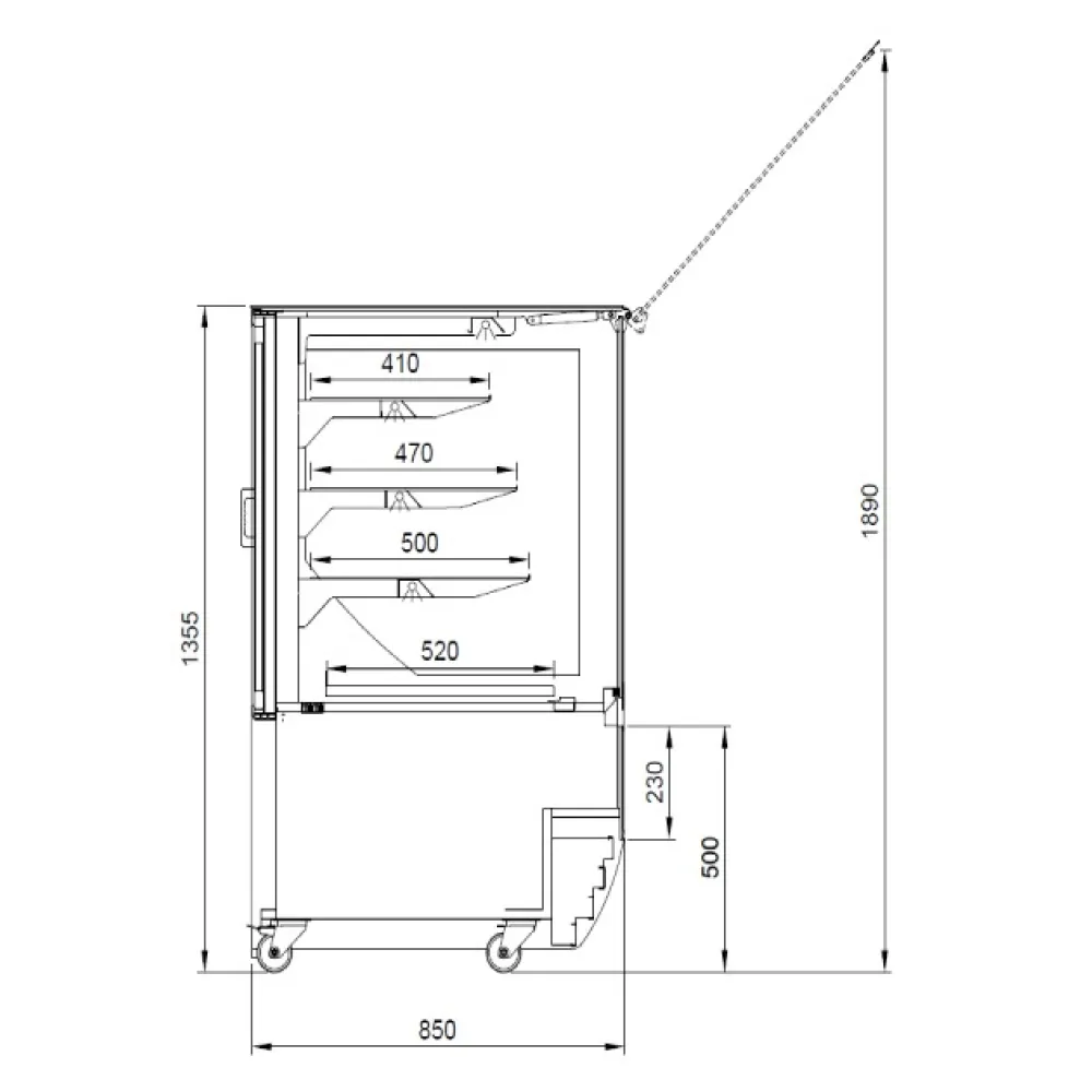 Confectionery showcase MAGNUM 940mm (C-1-MG-90CH)