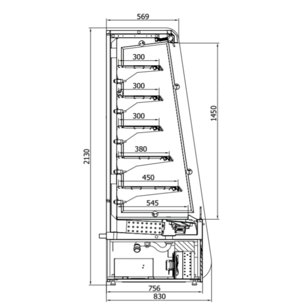 Showcase DOLCE 1600mm (R-1-DC-160/80)