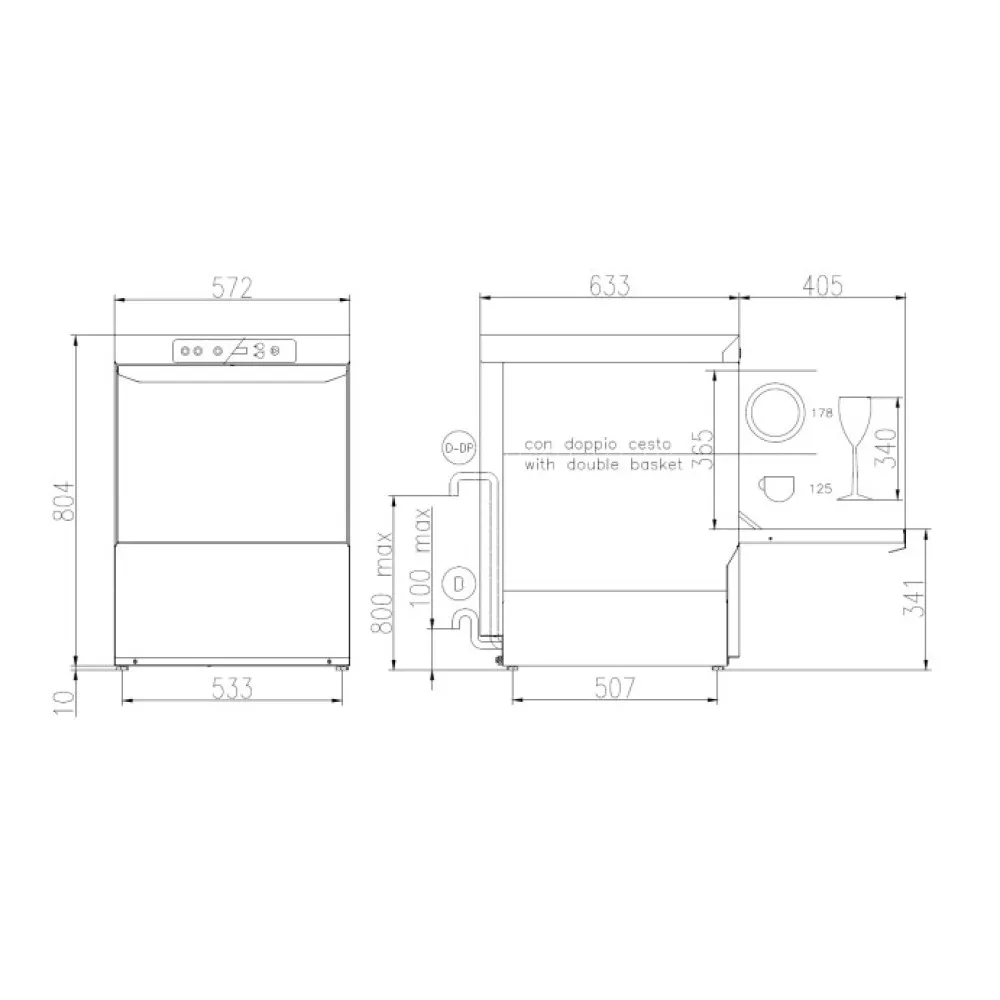 Lave-vaisselle, 500x500mm, FK 50 E M (FK50EM)