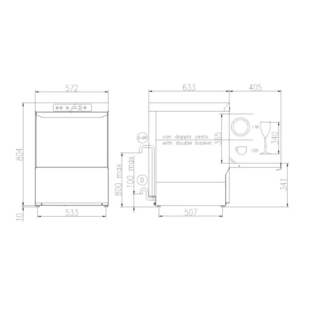 Lave-vaisselle, 500x500mm, FK 50 E (FK50E)