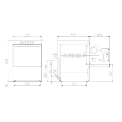 Lave-vaisselle, 500x500mm, FK 50