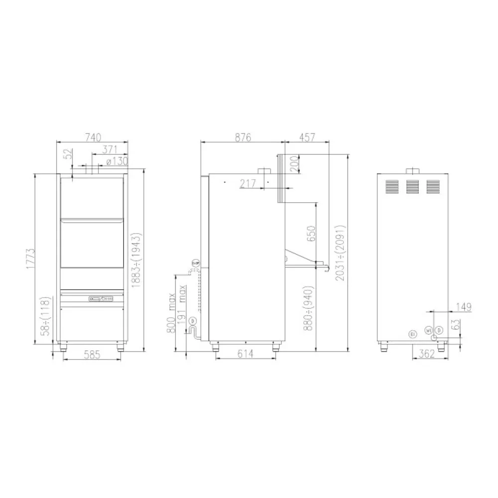 Lave-vaisselle, 565x690mm, UK 55/65 E PRS (UK55/65EPRS)
