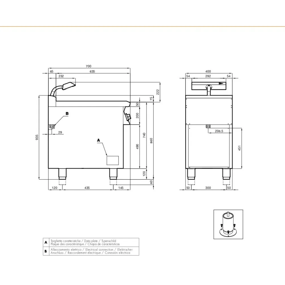 Poêle électrique monophasé BS-74EMX (08040410X)