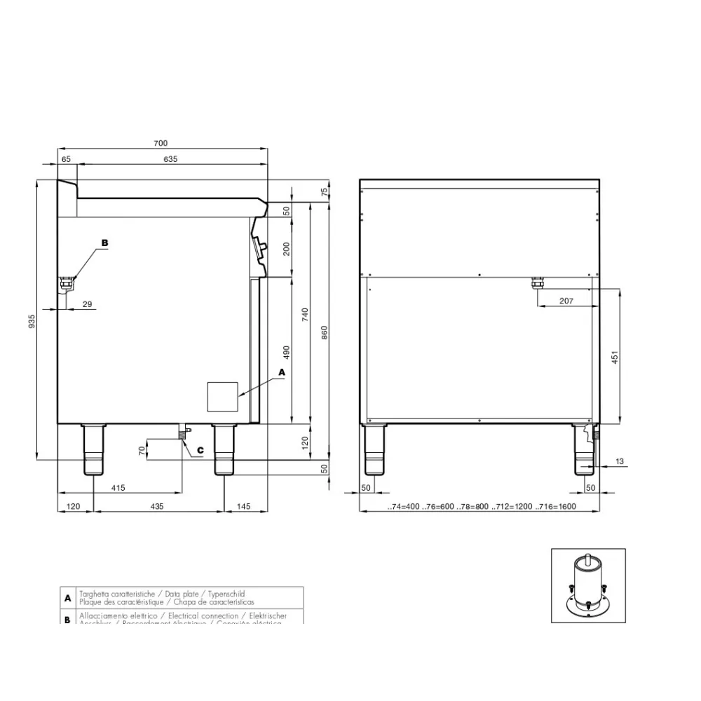 Friteuse électrique  F13-74ETX (08090430X)