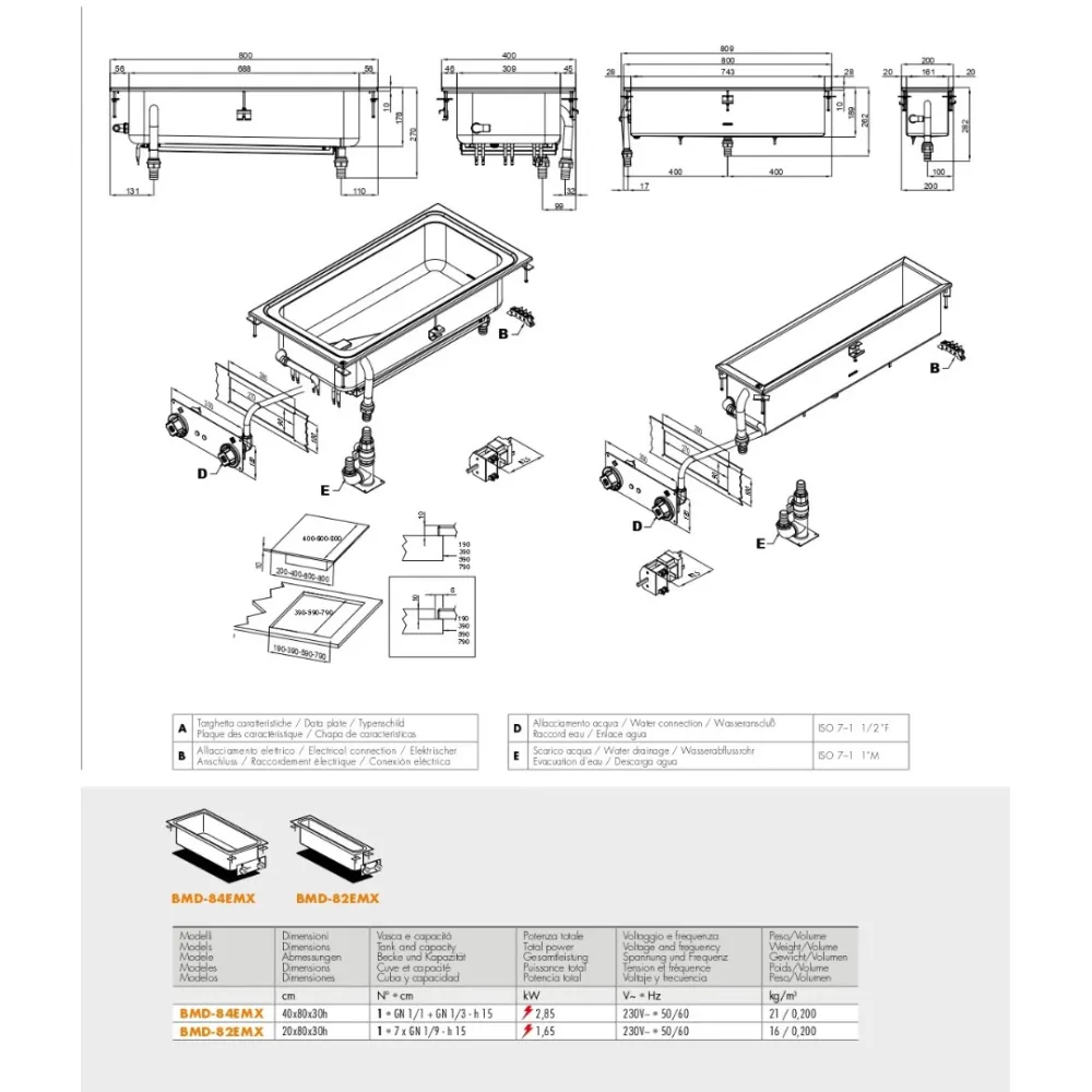 Poêle électrique monophasé BSD-64EMX (26040410X)