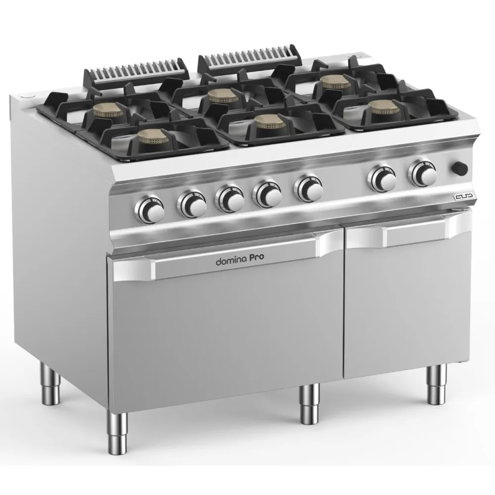 Gas stove 6 burners with gas oven DOMINA PRO 700 (FB711AFGXS)