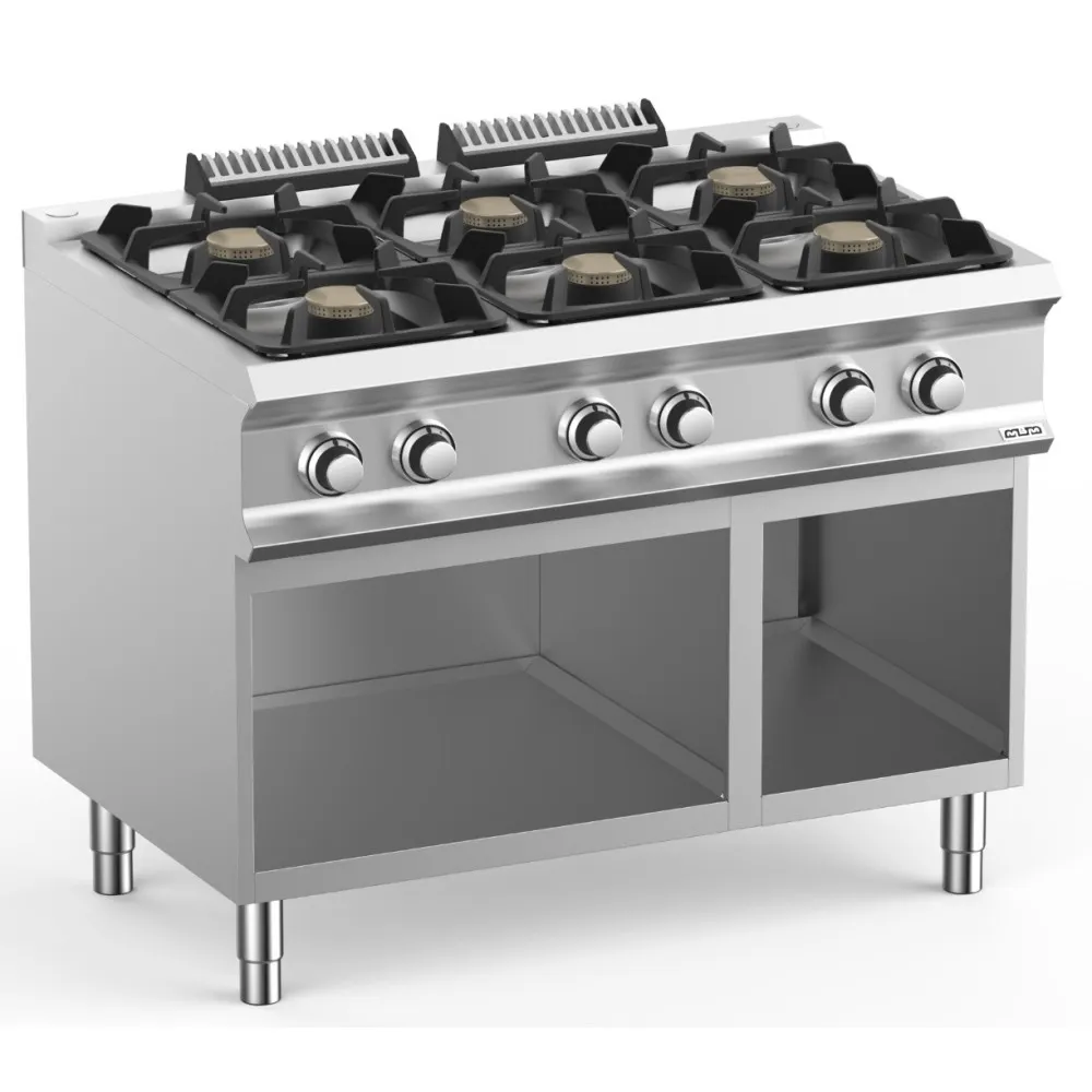 Gas stove 6 burners on open stand DOMINA PRO 700 (FB711AXS)