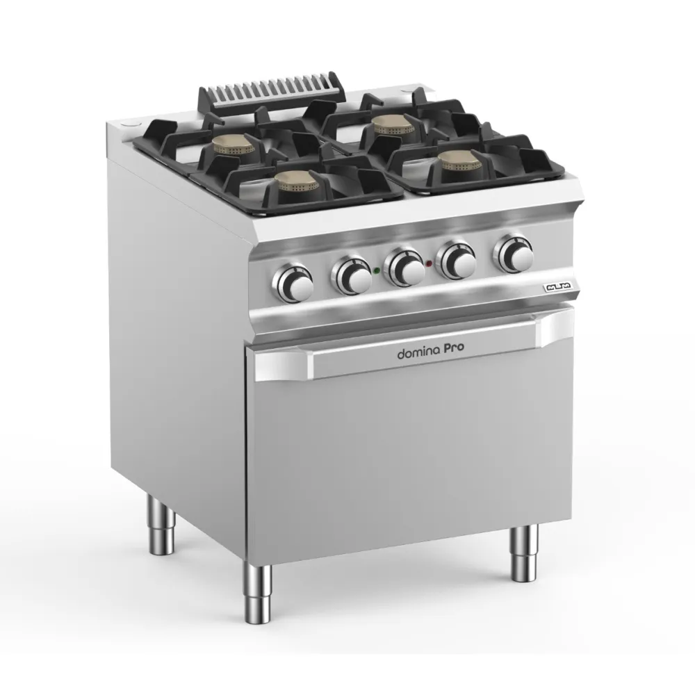 Gas stove 4 burners with electric oven DOMINA PRO 700 (FB77FEXL)