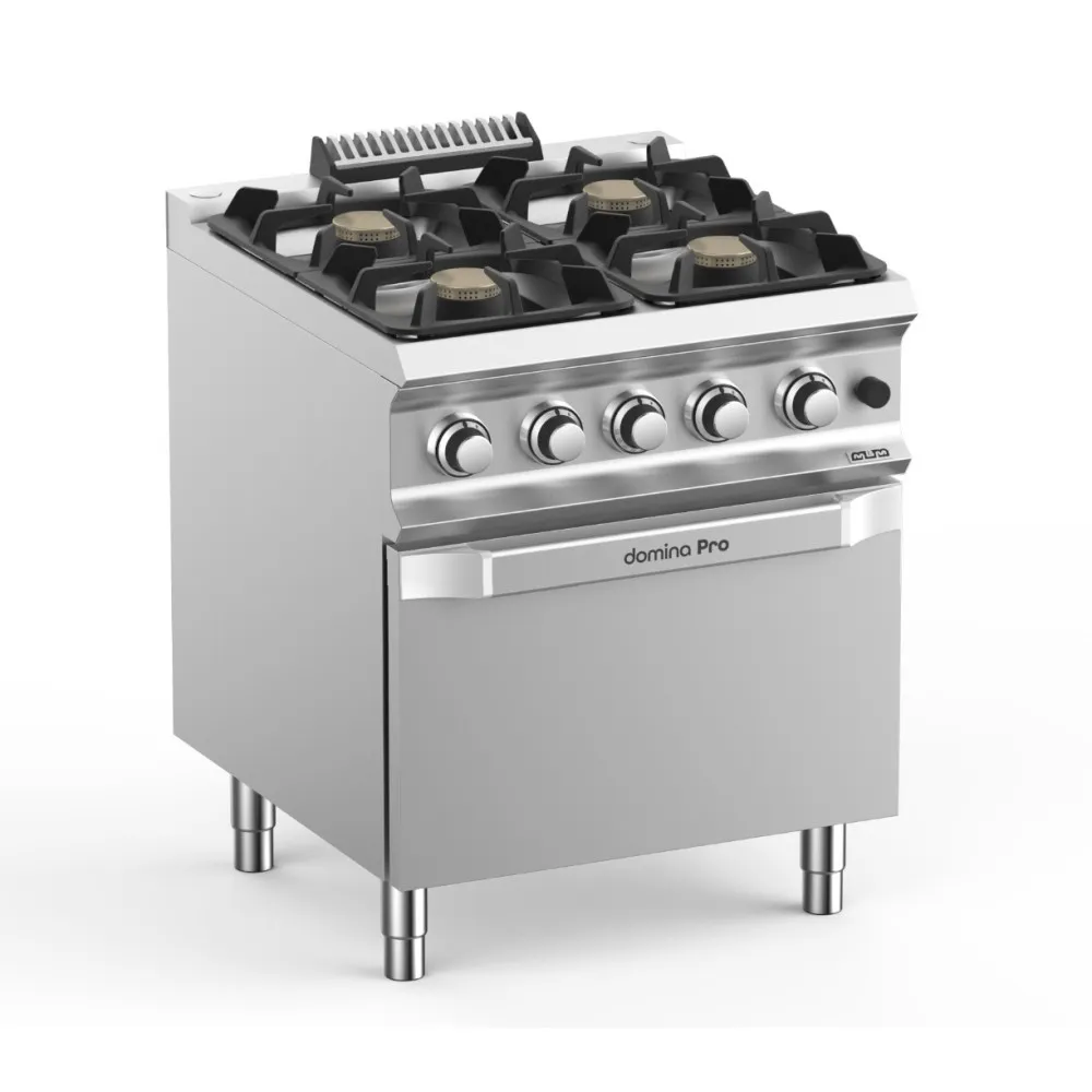Gas stove 4 burners with gas oven DOMINA PRO 700 (FB77FGXS)