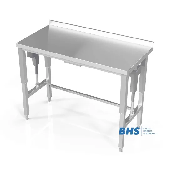 Table de métal avec haut ajustable