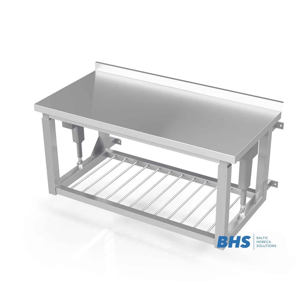 Table avec une surface de travail réglable et la grille 1500 (BHS-XSV-150/60/76)
