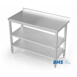 Metal table with two shelves 600