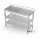 Metal table with two shelves 600 (BHS-PLV-2P-60/60/90)