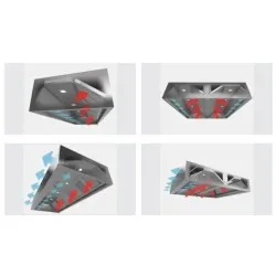 Hotte îlot avec jet d air et apport d air HFCD 2600