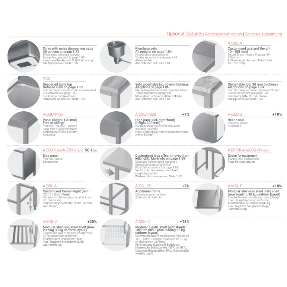 Table en métal avec plateau  900 (BHS-PLV-90/60/90)