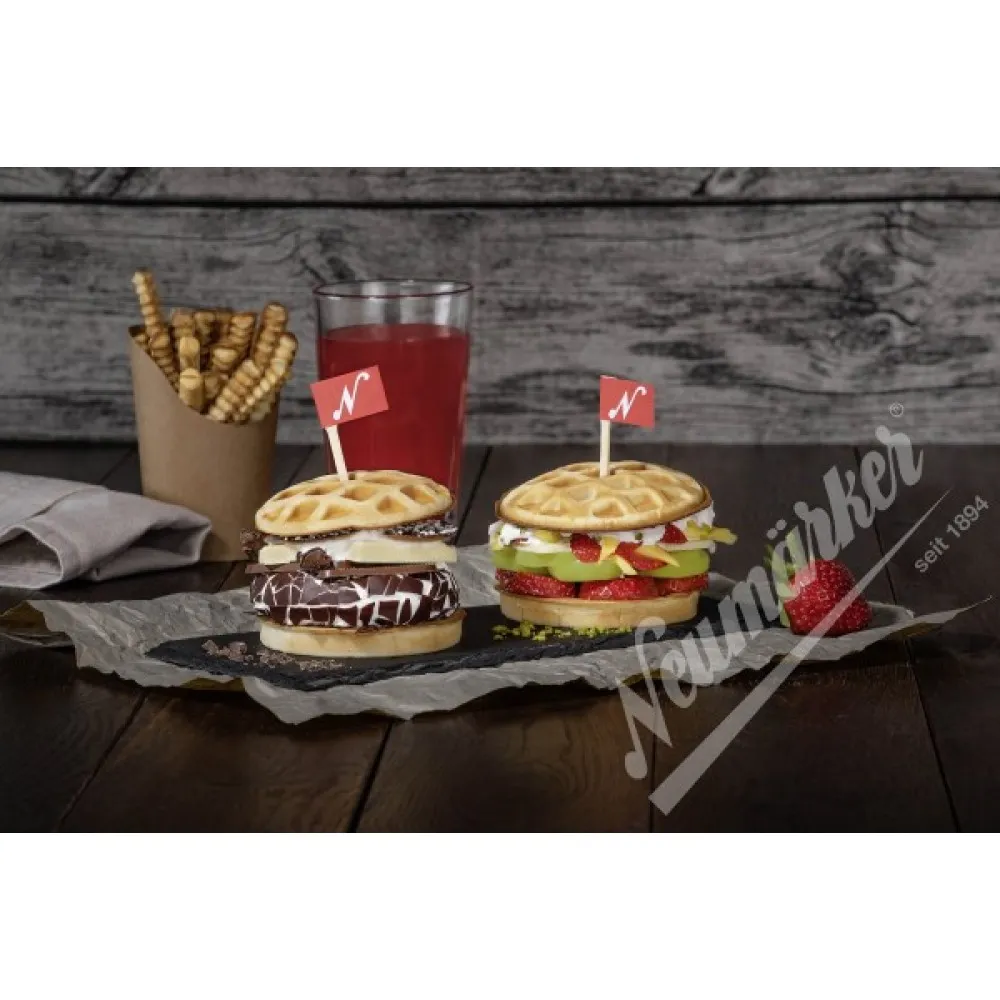 Waffle burger baking plate (L31-40778)